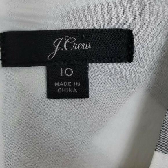 J Crew Faux Wrap Gingham Poplin Midi Dress Size 10 - Picture 9 of 10